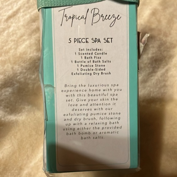 Serendipity 5 piece spa set tropical breeze softly scented new - Picture 2 of 5